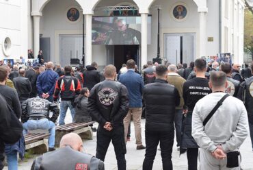 Комеморација поводом смрти Саше Савића, вође Ноћних вукова